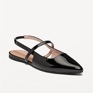 Old Navy 9 Pointed Toes Slingback black flats NWT